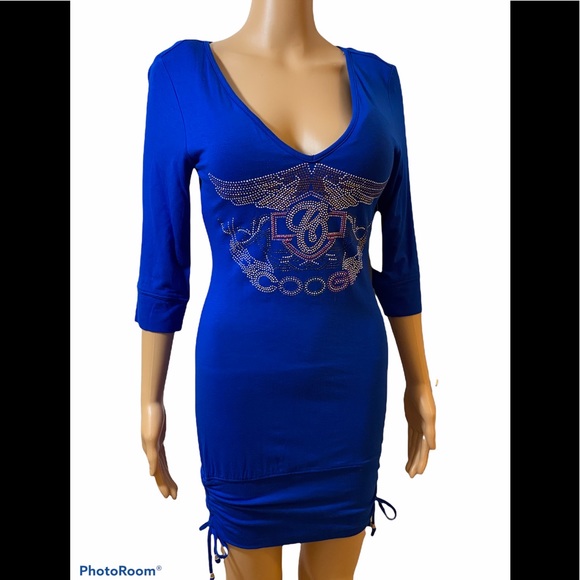 COOGI bright blue embellished Bodycon NWT size S - Picture 2 of 8